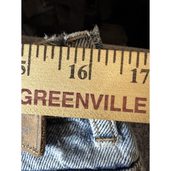 Vintage 90s Tommy Hilfiger Blue Jeans Mens Baggy 36 x 30 Flag Logo Spellout - Picture 6 of 8